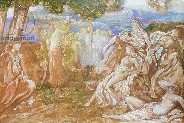 Venus and Adonis, 1903, (oil on cardboard)