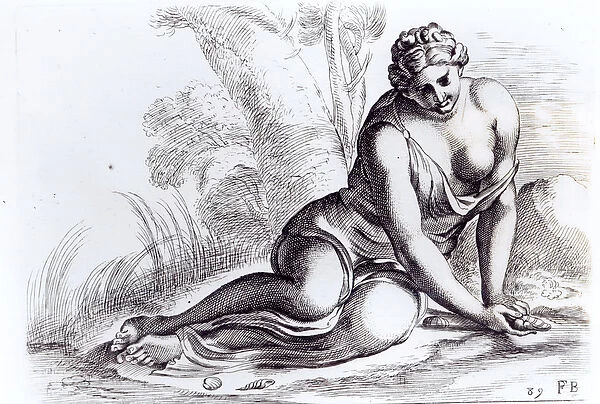 Venus in the Borghese Gardens, c. 1653 (etching) (b  /  w photo)