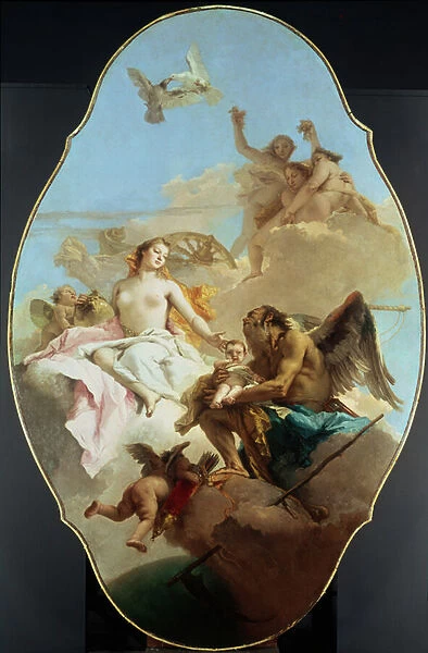 Venus, ceiling painting (oil on panel)