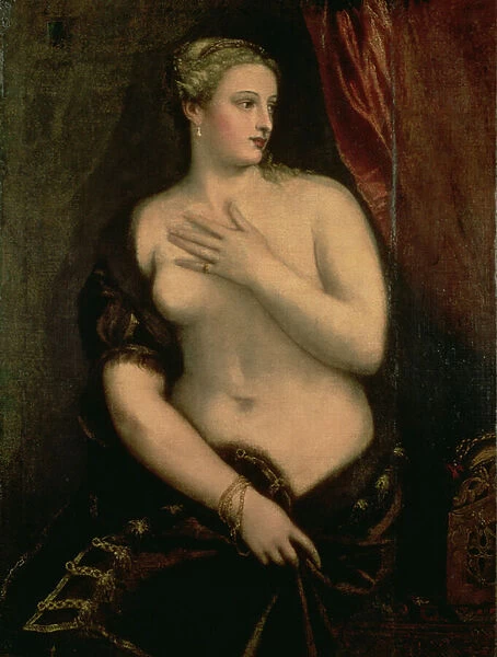 Venus Contemplating Her Reflection in a Mirror (oil on canvas)