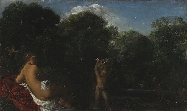 Venus and Cupid, 1600-05 (oil on copper)