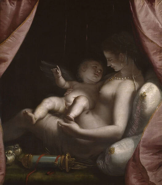 Venus and Cupid, c. 1570 (oil on canvas)