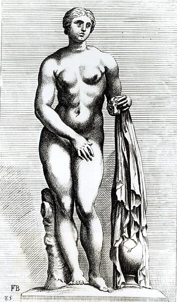 Venus emerging from the bath, c. 1653 (etching) (b  /  w photo)