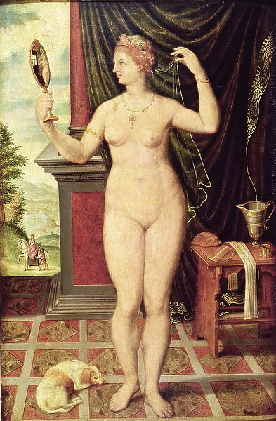 Venus with a Mirror (oil on canvas)