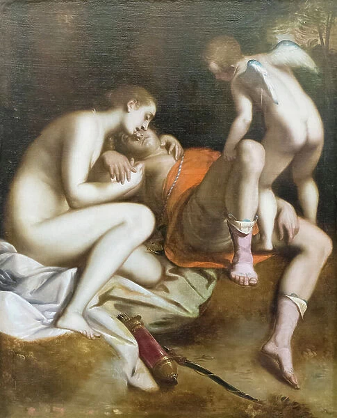 Venus mourning the death of Adonis, 16th century (oil on canvas)