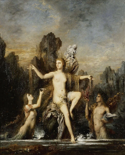Venus Rising from the Sea; Venus Sortant de l Onde, 1866 (oil on panel)