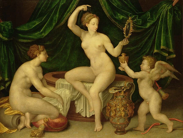 Venus at her Toilet (oil on canvas)