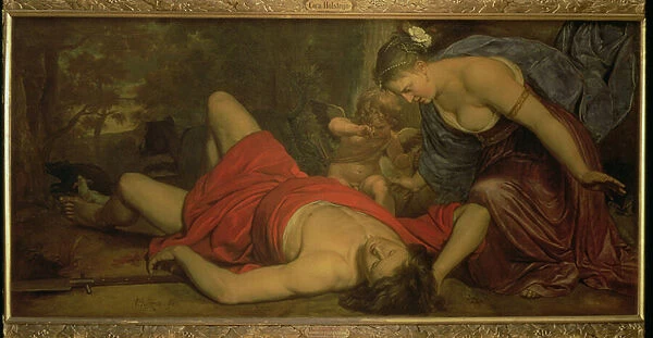 Venus Weeping over the Death of Adonis (oil on canvas)