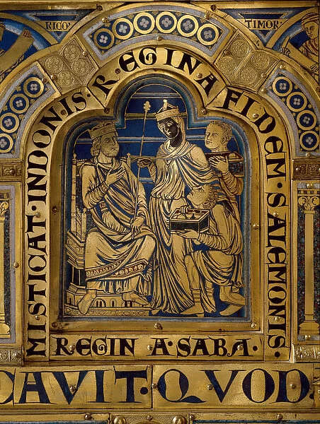 Verdun Altar: the Queen of Sheba bringing gifts to King Solomon