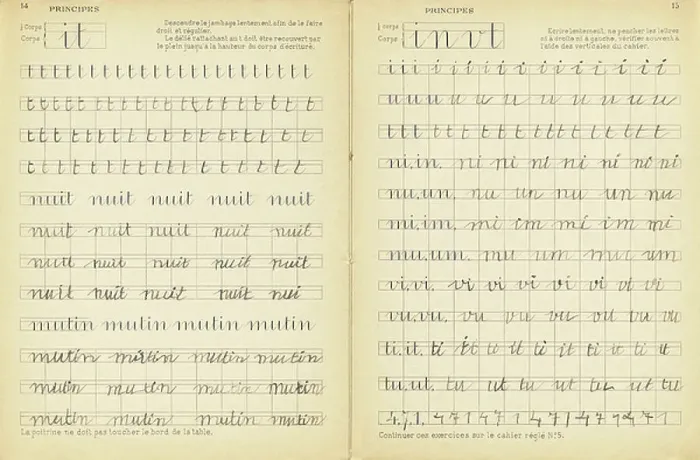 Framed Print : Vertical lowercase letters: cursive principles and body styling tips, c.1890 (print)