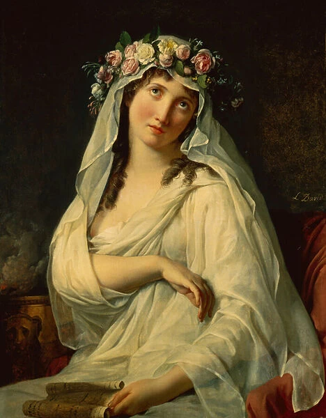 A Vestal Virgin Crowned with Flowers, 1783 (oil on canvas)