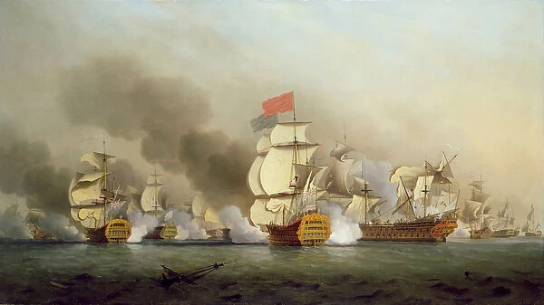 Vice Admiral Sir George Ansons (1697-1762) Victory off Cape Finisterre, 1749