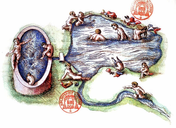 Vichy baths, 1569 (watercolour)