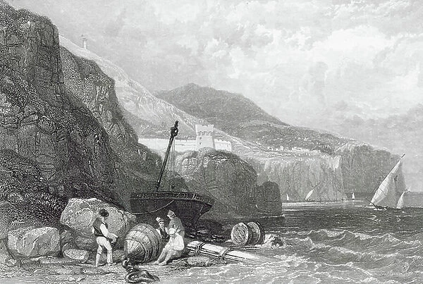 Vico, Bay of Naples, Italy (engraving)