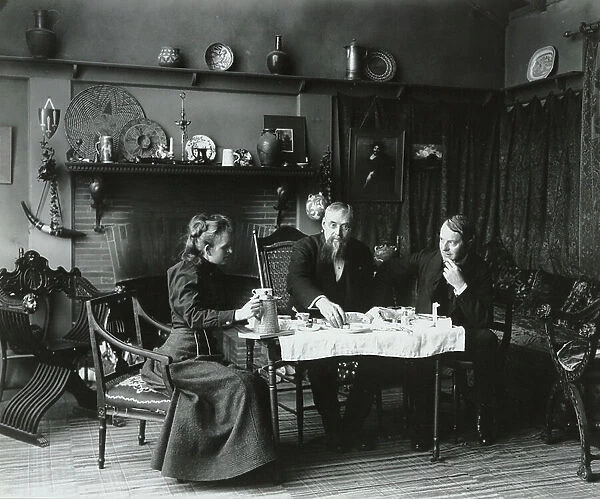 Victorian Tea Time at Artist's Studio 1900 (photo)
