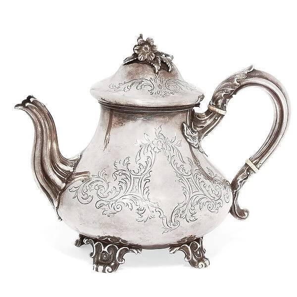 Victorian teapot, 1849 (silver)