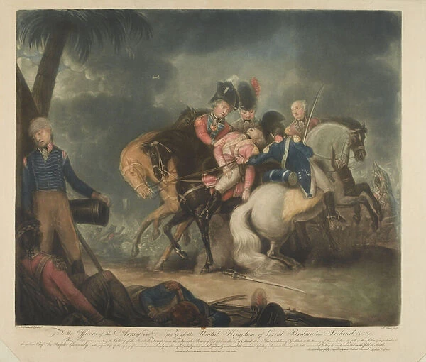 The Victory of the British Troops over the French on the 21st March 1801 (engraving)