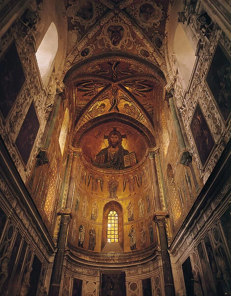 View of the apse with the Christ Pantocrator and the Virgin at Prayer Surrounded by