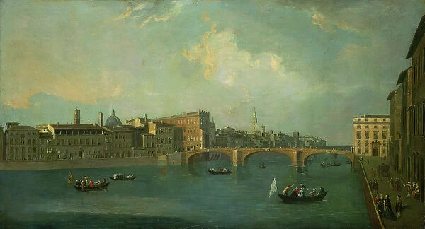View of the Arno with Ponte Santa Trinita (oil on canvas)