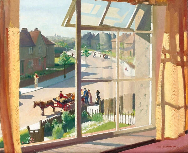 View from the artists bedroom, c. 1930 (oil on canvas) (for detail see 244507)