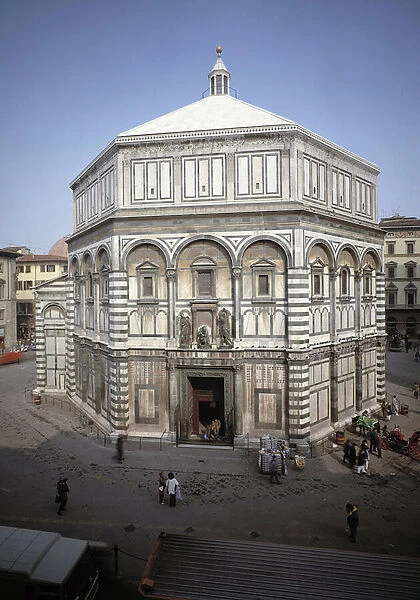 View of the Baptistere St John the Baptist (Florence Baptistry), 1059-1128