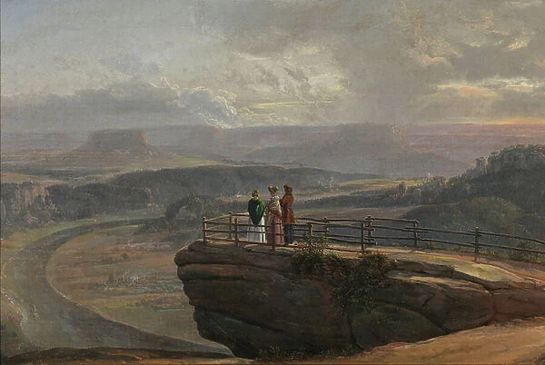 View from Bastei, 1819 (oil on canvas)