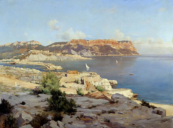 View of the bay of Cassis, 1897 (oil on canvas)