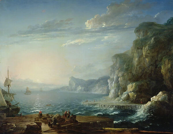 View of a Bay (oil on canvas)