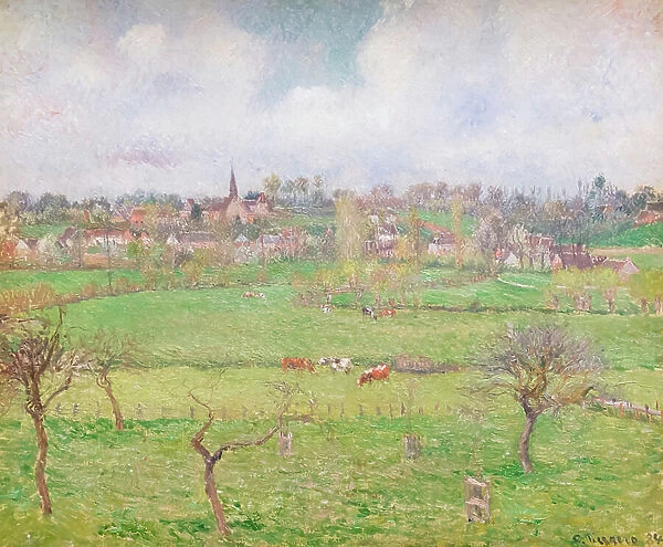 View of Bazincourt, 1884 (oil on canvas)