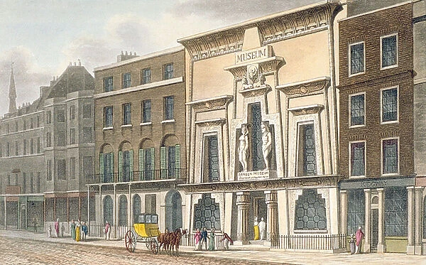 View of Bullocks Museum, Piccadilly, 1815 (colour litho)