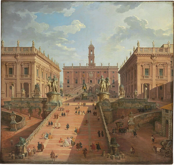 View of the Campidoglio, Rome, 1750 (oil on canvas)