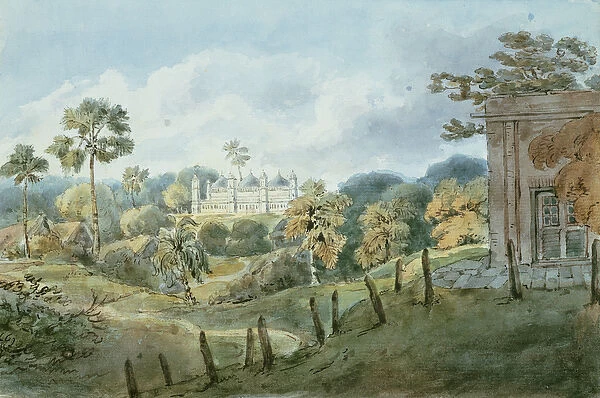 View from Captain Williams Bungalow at Mongheer (Munger), c. 1808 (w  /  c)