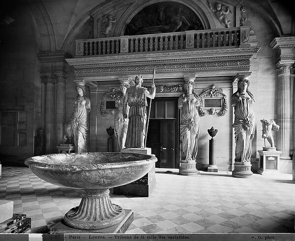 View of the Caryatids Tribune in the Louvre Museum