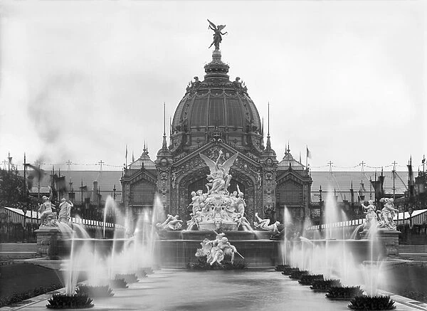 View of the Central Dome and the Fountain Coutan, Universal Exhibition, Paris