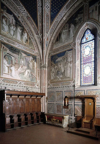 View of the Chapel Castellani (or Sacrament) decoree of frescoes by Agnolo Gaddi