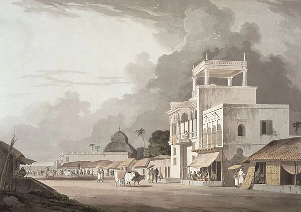 View on the Chitpore Road, Calcutta, plate II from Oriental Scenery