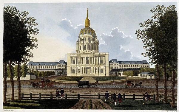 View of the church of the Royal Hotel des Invalides - in 'Vues de Paris'