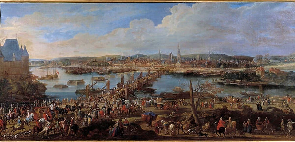 View of the city of Rouen taken from Saint Sever Painting by Pierre Denis Martin