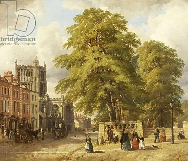 View of College Green (oil on canvas)