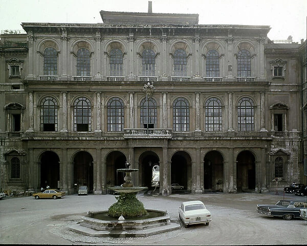 View of the courtyard designed by Gianlorenzo Bernini (1598-1680) and Carlo Maderno (1556-1629), 1633