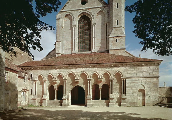 View of the entrance porch of the Cistercian Abbey, built 1140-60 (photo)