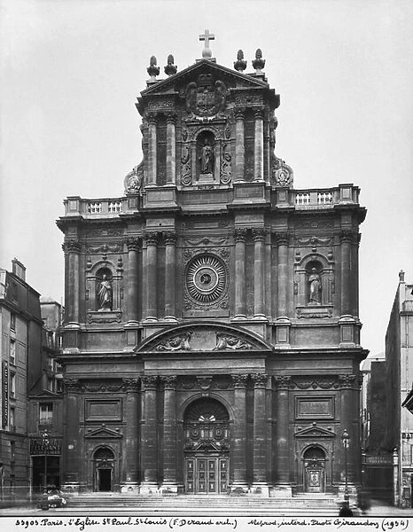 View of the facade of the Church of Saint-Paul-Saint-Louis, Paris, 1627-41