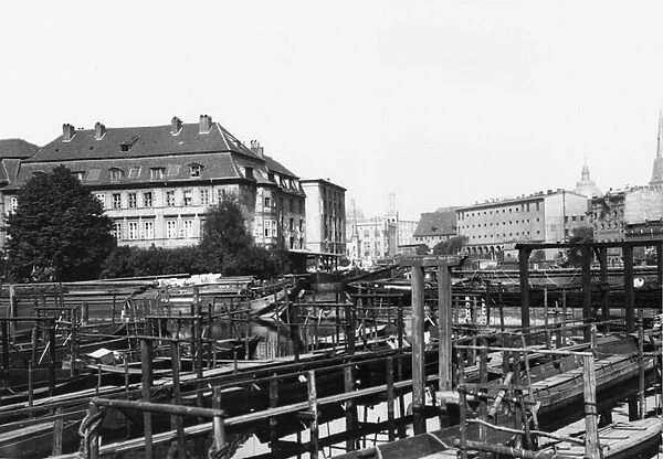 View from Fischerinsel, Berlin, c. 1910 (b  /  w photo)