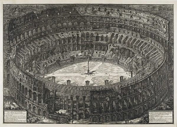 View of Flavian Amphitheater, called the Colosseum, from 'Views of Rome', 1776