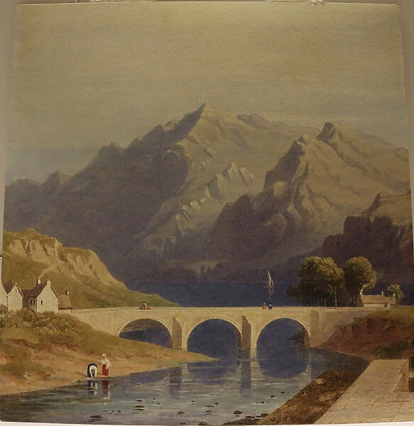 View from Fort Augustus, Caledonian Canal, c.1830 (watercolour on paper)