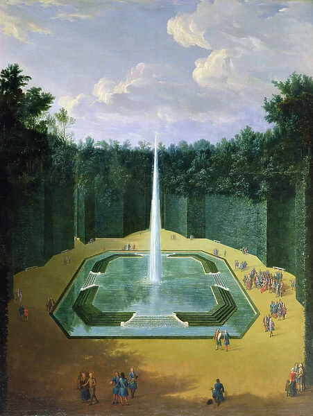 View of the Fountain Obelisk in the Gardens of Versailles (Louis XIV promenade)
