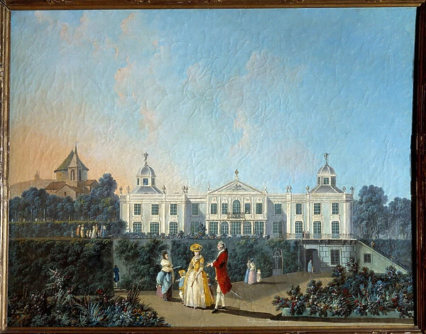 View of the gardens of Benfica in Lisbon. Painting by Jean Pillement (1728-1808), 1785
