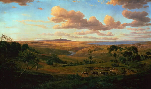 A View of Geelong, 1856 (oil on canvas)