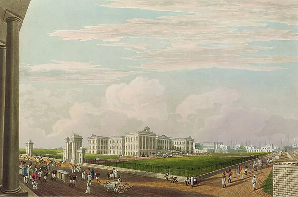 A View of Government House, Calcutta, 1826, engraved by Robert Havell the Younger