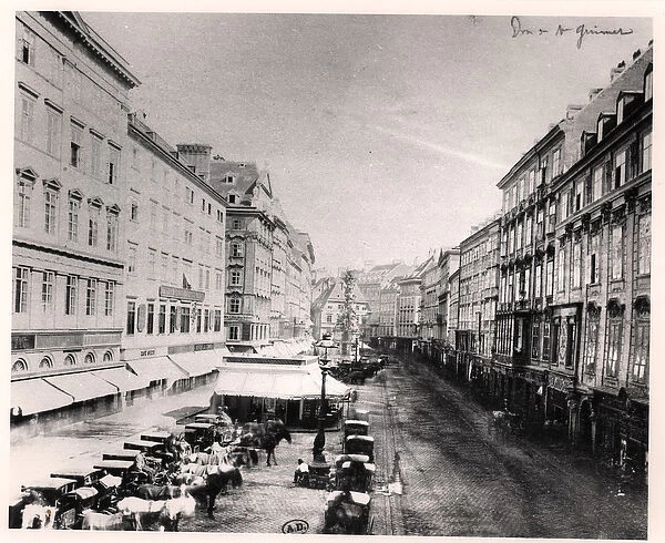 View of the Graben, Vienna, c. 1860-80 (b  /  w photo)